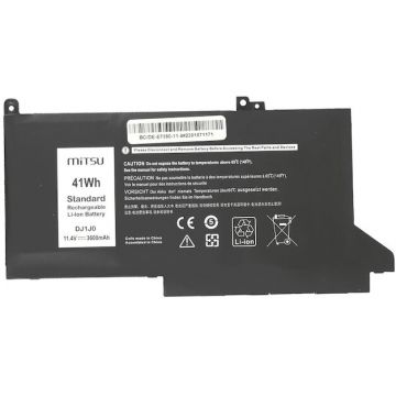 Mitsu Baterie laptop pentru Dell, Mitsu, 3600 mAh, 41 W, 11,4 V, Negru