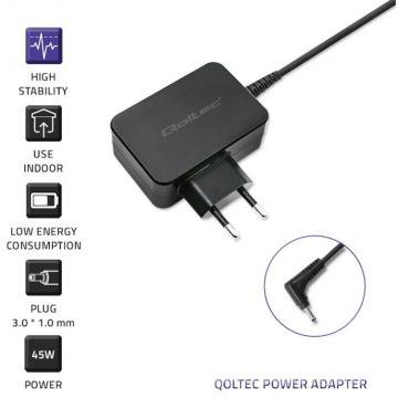 QOLTEC Incarcator de alimentare Qoltec pentru ultrabook Asus, 45W, 19V, 2.37A, 3.0x1.0, 1.7m