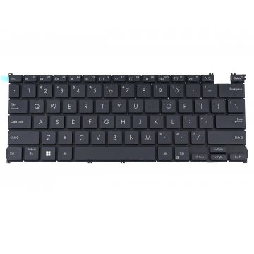 Tastatura Neagra Asus ZenBook 14 UX3402V iluminata varianta cu 4 suruburi layout US fara rama enter mic Tastatura Neagra Asus ZenBook 14 UX3402V iluminata varianta cu 4 suruburi layout US fara rama enter mic