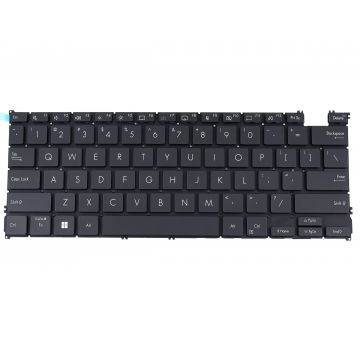 Tastatura Neagra Asus ZenBook 14 UX3402V iluminata varianta cu 5 suruburi layout US fara rama enter mic Tastatura Neagra Asus ZenBook 14 UX3402V iluminata varianta cu 5 suruburi layout US fara rama enter mic