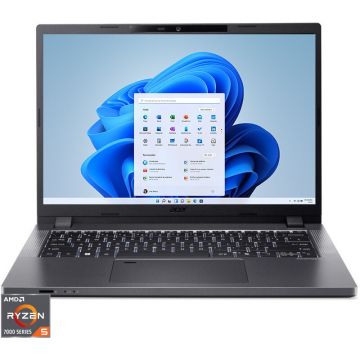 Acer Laptop Acer 14'' TravelMate P2 TMP214-43, WUXGA IPS, Procesor AMD Ryzen™ 5 7530U (16M Cache, up to 4.50 GHz), 16GB DDR5, 512GB SSD, AMD Radeon, Win 11 Pro, Gri inchis Acer Laptop Acer 14'' TravelMate P2 TMP214-43, WUXGA IPS, Procesor AMD Ryzen™ 5 7530U (16M Cache, up to 4.50 GHz), 16GB DDR5, 512GB SSD, AMD Radeon, Win 11 Pro, Gri inchis