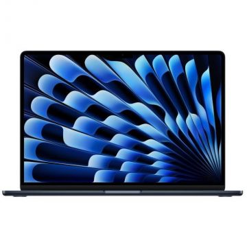 Apple Laptop Apple 15.3'' MacBook Air 15 with Liquid Retina, Apple M4 chip (10-core CPU), 16GB, 512GB SSD, Apple M4 10-core GPU, macOS, Midnight, INT keyboard, Negru Apple Laptop Apple 15.3'' MacBook Air 15 with Liquid Retina, Apple M4 chip (10-core CPU), 16GB, 512GB SSD, Apple M4 10-core GPU, macOS, Midnight, INT keyboard, Negru