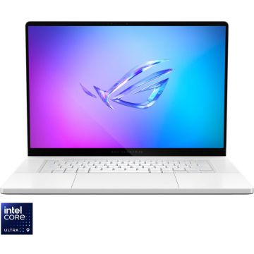 Asus Laptop ASUS Gaming 16'' ROG Zephyrus G16 OLED GU605CR, 2.5K 240Hz G-Sync, Procesor Intel® Core™ Ultra 9 285H (24M Cache, up to 5.40 GHz), 64GB LPDDR5X, 2TB SSD, GeForce RTX 5070 Ti 12GB, No OS, Argintiu-Alb Asus Laptop ASUS Gaming 16'' ROG Zephyrus G16 OLED GU605CR, 2.5K 240Hz G-Sync, Procesor Intel® Core™ Ultra 9 285H (24M Cache, up to 5.40 GHz), 64GB LPDDR5X, 2TB SSD, GeForce RTX 5070 Ti 12GB, No OS, Argintiu-Alb