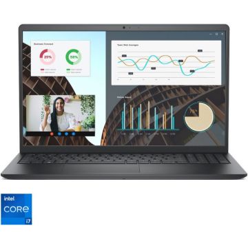 Dell Laptop DELL 15.6'' Vostro 3530, FHD 120Hz, Procesor Intel® Core™ i7-1355U (12M Cache, up to 5.00 GHz), 16GB DDR4, 512GB SSD, Intel Iris Xe, Linux, Carbon Black, 3Yr ProSupport Dell Laptop DELL 15.6'' Vostro 3530, FHD 120Hz, Procesor Intel® Core™ i7-1355U (12M Cache, up to 5.00 GHz), 16GB DDR4, 512GB SSD, Intel Iris Xe, Linux, Carbon Black, 3Yr ProSupport