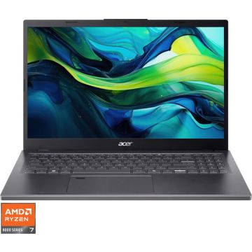 Acer Laptop Acer Aspire 15 A15-61M, Display 15.6'' FHD 1920x1080, IPS, Procesor AMD Ryzen™ 7 8840HS, Memorie RAM 16GB DDR5, Capacitate de Stocare 512GB SSD, Placa video integrata AMD Radeon 780M, No OS, Gri Acer Laptop Acer Aspire 15 A15-61M, Display 15.6'' FHD 1920x1080, IPS, Procesor AMD Ryzen™ 7 8840HS, Memorie RAM 16GB DDR5, Capacitate de Stocare 512GB SSD, Placa video integrata AMD Radeon 780M, No OS, Gri