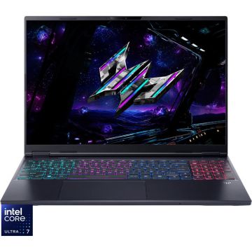 Acer Laptop Gaming Acer Predator Helios Neo 16S AI PHN16S-71-77YM, Display 16'' WQXGA 2560x1600 OLED, Procesor Intel® Core™ Ultra 7 255HX, Memorie RAM 32GB DDR5, Capacitate de stocare 1TB SSD, Placa video dedicata GeForce RTX 5070 8GB, Negru Acer Laptop Gaming Acer Predator Helios Neo 16S AI PHN16S-71-77YM, Display 16'' WQXGA 2560x1600 OLED, Procesor Intel® Core™ Ultra 7 255HX, Memorie RAM 32GB DDR5, Capacitate de stocare 1TB SSD, Placa video dedicata GeForce RTX 5070 8GB, Negru