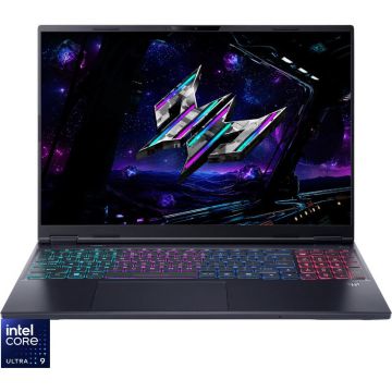 Acer Laptop Gaming Acer Predator Helios Neo 16S AI PHN16S-71, Display 16'' WQXGA OLED 2560x1600, Procesor Intel® Core™ Ultra 9 275HX, Memorie RAM 32GB DDR5, Capacitate de stocare 1TB SSD, Placa video dedicata GeForce RTX 5070 8GB, No OS, Negru Acer Laptop Gaming Acer Predator Helios Neo 16S AI PHN16S-71, Display 16'' WQXGA OLED 2560x1600, Procesor Intel® Core™ Ultra 9 275HX, Memorie RAM 32GB DDR5, Capacitate de stocare 1TB SSD, Placa video dedicata GeForce RTX 5070 8GB, No OS, Negru