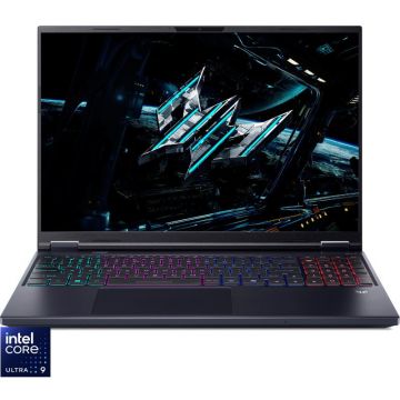 Acer Laptop pentru gaming Acer Predator Helios Neo 16 AI PHN16-73, Display 16'' WQXGA 2560x1600, IPS, Procesor Intel® Core™ Ultra 9 275HX, Memorie RAM 32GB DDR5, Capacitate de stocare 1TB SSD, Placa video dedicata nVidia GeForce RTX 5070 8GB GDDR7, Negru Acer Laptop pentru gaming Acer Predator Helios Neo 16 AI PHN16-73, Display 16'' WQXGA 2560x1600, IPS, Procesor Intel® Core™ Ultra 9 275HX, Memorie RAM 32GB DDR5, Capacitate de stocare 1TB SSD, Placa video dedicata nVidia GeForce RTX 5070 8GB GDDR7, Negru