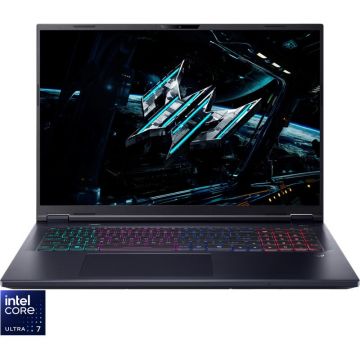 Acer Laptop pentru gaming Acer Predator Helios Neo 18 AI PHN18-72, Display 18'' WQXGA 2560x1600, IPS, Procesor Intel® Core™ Ultra 7 255HX, Memorie RAM 32GB DDR5, Capacitate de stocare 1TB SSD, Placa video dedicata nVidia GeForce RTX 5070 8GB GDDR7, Negru Acer Laptop pentru gaming Acer Predator Helios Neo 18 AI PHN18-72, Display 18'' WQXGA 2560x1600, IPS, Procesor Intel® Core™ Ultra 7 255HX, Memorie RAM 32GB DDR5, Capacitate de stocare 1TB SSD, Placa video dedicata nVidia GeForce RTX 5070 8GB GDDR7, Negru
