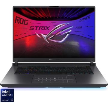Asus Laptop Gaming ASUS ROG Strix G16 G615LW, Display 16'' 2.5K 2560x1600, Procesor Intel® Core™ Ultra 9 275HX, Memorie RAM 32GB DDR5, Capacitate de stocare 2TB SSD, Placa video dedicata GeForce RTX 5080 16GB, No OS, Eclipse Gray Asus Laptop Gaming ASUS ROG Strix G16 G615LW, Display 16'' 2.5K 2560x1600, Procesor Intel® Core™ Ultra 9 275HX, Memorie RAM 32GB DDR5, Capacitate de stocare 2TB SSD, Placa video dedicata GeForce RTX 5080 16GB, No OS, Eclipse Gray