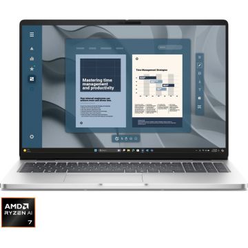 Dell Laptop DELL Pro 16 PC16255, Display 16'' FHD+ 1920 x 1200, Procesor AMD Ryzen™ Al 7 350, Memorie RAM 16GB DDR5, Capacitate de stocare 512GB SSD, Placa video integrata AMD Radeon 860M, Windows 11 Pro, Argintiu Dell Laptop DELL Pro 16 PC16255, Display 16'' FHD+ 1920 x 1200, Procesor AMD Ryzen™ Al 7 350, Memorie RAM 16GB DDR5, Capacitate de stocare 512GB SSD, Placa video integrata AMD Radeon 860M, Windows 11 Pro, Argintiu