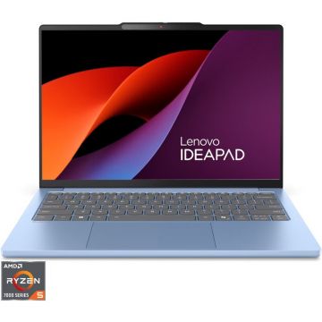 Lenovo Laptop Lenovo IdeaPad Slim 5 13ARP10, Display 13.3'' WUXGA 1920 x 1200, IPS, Procesor AMD Ryzen™ 5 7535HS, Memorie RAM 16GB LPDDR5x, Capacitate de stocare 512GB SSD, Placa video integrata AMD Radeon 660M, No OS, Albastru Lenovo Laptop Lenovo IdeaPad Slim 5 13ARP10, Display 13.3'' WUXGA 1920 x 1200, IPS, Procesor AMD Ryzen™ 5 7535HS, Memorie RAM 16GB LPDDR5x, Capacitate de stocare 512GB SSD, Placa video integrata AMD Radeon 660M, No OS, Albastru