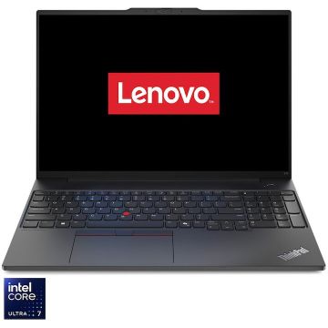Lenovo Laptop Lenovo ThinkPad E16 Gen 2, Display 16 WUXGA 1920x1200, IPS, Procesor Intel® Core™ Ultra 7 155H, Memorie RAM 32 GB DDR5, Capacitate de stocare 1 TB SSD M.2, Placa grafica integrata Intel Arc Graphics, NO OS, Negru Lenovo Laptop Lenovo ThinkPad E16 Gen 2, Display 16 WUXGA 1920x1200, IPS, Procesor Intel® Core™ Ultra 7 155H, Memorie RAM 32 GB DDR5, Capacitate de stocare 1 TB SSD M.2, Placa grafica integrata Intel Arc Graphics, NO OS, Negru
