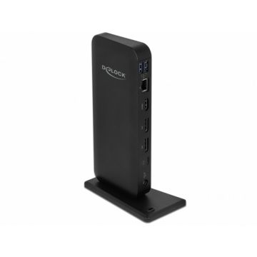 Delock Docking Station USB-C la HDMI / Displayport v1.4 / USB 3.2 / Gigabit LAN / PD 3.0, Delock 87746 Delock Docking Station USB-C la HDMI / Displayport v1.4 / USB 3.2 / Gigabit LAN / PD 3.0, Delock 87746