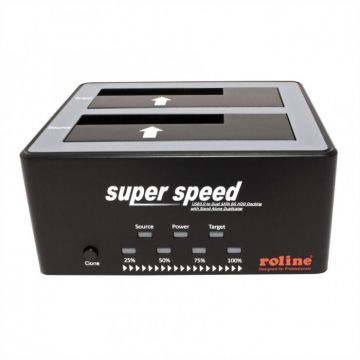 Roline Docking station HDD SATA 2.5+3.5 USB 3.0 cu functia HD Copy, Roline 16.01.4122 Roline Docking station HDD SATA 2.5+3.5 USB 3.0 cu functia HD Copy, Roline 16.01.4122