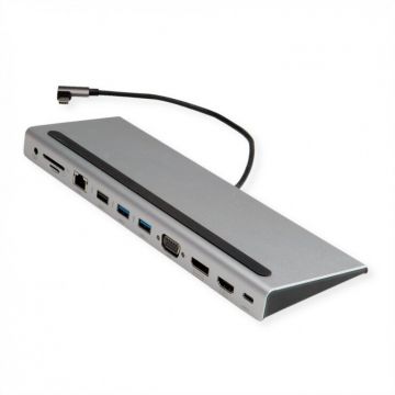 Value Docking station USB 3.2 Gen1 type C la HDMI/DP 4K/VGA/USB/Card Reader/PD/LAN/Audio, Value 12.99.1117 Value Docking station USB 3.2 Gen1 type C la HDMI/DP 4K/VGA/USB/Card Reader/PD/LAN/Audio, Value 12.99.1117