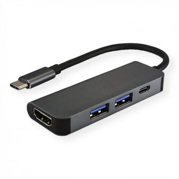 Value Docking Station USB-C la HDMI 4K, 2 x USB 3.0, 1 x USB-C PD, Value 12.99.1042 Value Docking Station USB-C la HDMI 4K, 2 x USB 3.0, 1 x USB-C PD, Value 12.99.1042