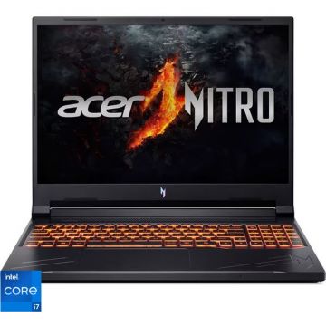 Acer Laptop Gaming Acer Nitro V16 ANV16-71-7511, Procesor Intel® Core™ i7-14650HX, Display 16'' WUXGA (1920x1200), IPS, 165Hz, Memorie RAM 32GB DDR5, Capacitate 1TB SSD, Placa video dedicata NVIDIA® GeForce RTX™ 4060 8GB GDDR6, No OS, Obsidian Black Acer Laptop Gaming Acer Nitro V16 ANV16-71-7511, Procesor Intel® Core™ i7-14650HX, Display 16'' WUXGA (1920x1200), IPS, 165Hz, Memorie RAM 32GB DDR5, Capacitate 1TB SSD, Placa video dedicata NVIDIA® GeForce RTX™ 4060 8GB GDDR6, No OS, Obsidian Black