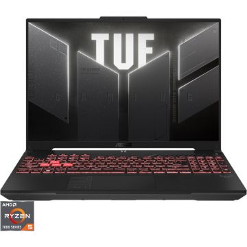 Asus Laptop ASUS TUF Gaming A16 FA607NU, Procesor AMD Ryzen™ 5 7535HS, Display 16'' Full HD+ (1920x1200), WUXGA, IPS, Memorie RAM 16GB DDR5, Capacitate 512GB SSD, Placa video dedicata NVIDIA® GeForce RTX™ 4050 6GB GDDR6, No OS, Mecha Gray Asus Laptop ASUS TUF Gaming A16 FA607NU, Procesor AMD Ryzen™ 5 7535HS, Display 16'' Full HD+ (1920x1200), WUXGA, IPS, Memorie RAM 16GB DDR5, Capacitate 512GB SSD, Placa video dedicata NVIDIA® GeForce RTX™ 4050 6GB GDDR6, No OS, Mecha Gray