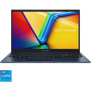 Asus Laptop ASUS Vivobook 15 A1502VA, Procesor Intel® Core™ i5-13420H, Display 15.6'' Full HD (1920x1080), IPS, Memorie RAM 16GB DDR4, Capacitate 1TB SSD, Placa video integrata Intel® UHD Graphics, No OS, Quiet Blue Asus Laptop ASUS Vivobook 15 A1502VA, Procesor Intel® Core™ i5-13420H, Display 15.6'' Full HD (1920x1080), IPS, Memorie RAM 16GB DDR4, Capacitate 1TB SSD, Placa video integrata Intel® UHD Graphics, No OS, Quiet Blue