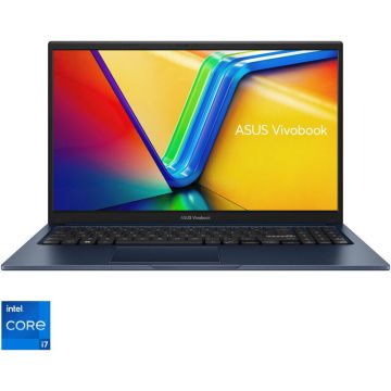 Asus Laptop ASUS Vivobook 15 A1502VA, Procesor Intel® Core™ i7-13620H, Display 15.6'' Full HD (1920x1080), IPS, Memorie RAM 16GB DDR4, Capacitate 512GB SSD, Placa video integrata Intel® UHD Graphics, No OS, Quiet Blue Asus Laptop ASUS Vivobook 15 A1502VA, Procesor Intel® Core™ i7-13620H, Display 15.6'' Full HD (1920x1080), IPS, Memorie RAM 16GB DDR4, Capacitate 512GB SSD, Placa video integrata Intel® UHD Graphics, No OS, Quiet Blue