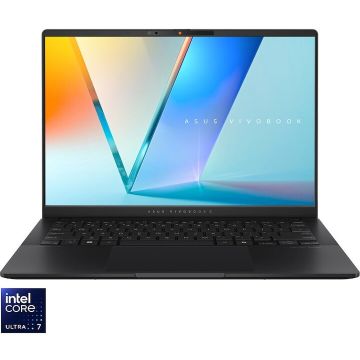 Asus Laptop ASUS Vivobook S14 OLED S5406SA, Procesor Intel® Core™ Ultra 7 256V, Display 14.0'' WUXGA (1920 x 1200), OLED, Memorie RAM 16GB LPDDR5X, Capacitate 1TB SSD, Placa video integrata Intel® Arc™ Graphics, No OS, Neutral Black Asus Laptop ASUS Vivobook S14 OLED S5406SA, Procesor Intel® Core™ Ultra 7 256V, Display 14.0'' WUXGA (1920 x 1200), OLED, Memorie RAM 16GB LPDDR5X, Capacitate 1TB SSD, Placa video integrata Intel® Arc™ Graphics, No OS, Neutral Black
