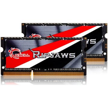 G.SKILL Kit dual memorie RAM laptop, G.Skill Ripjaws, 16GB DDR3 (2 x 8 GB), Frecventa 1600 MHz, CL 11 G.SKILL Kit dual memorie RAM laptop, G.Skill Ripjaws, 16GB DDR3 (2 x 8 GB), Frecventa 1600 MHz, CL 11